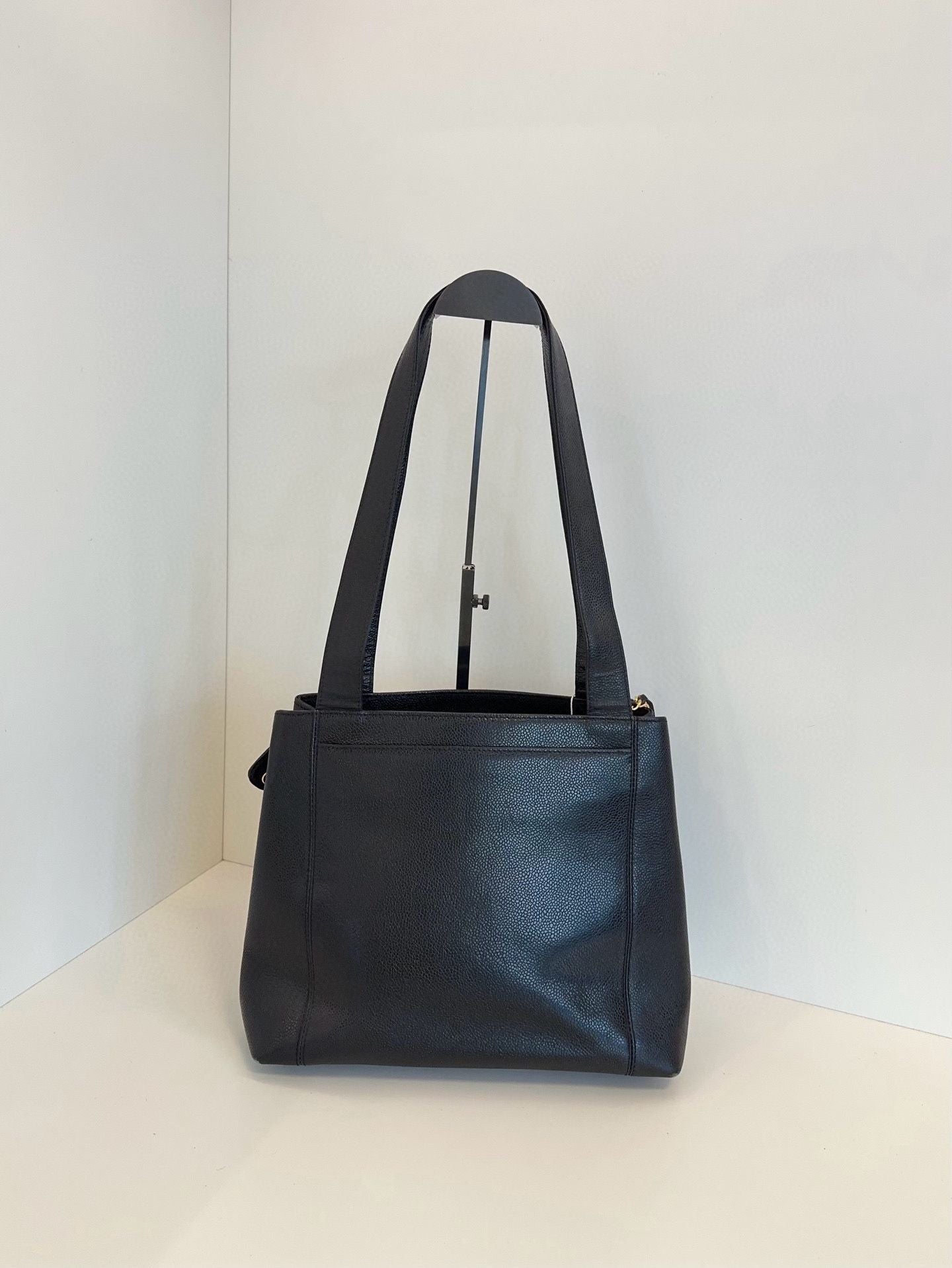 Chanel Leather Caviar Black Handbag 7