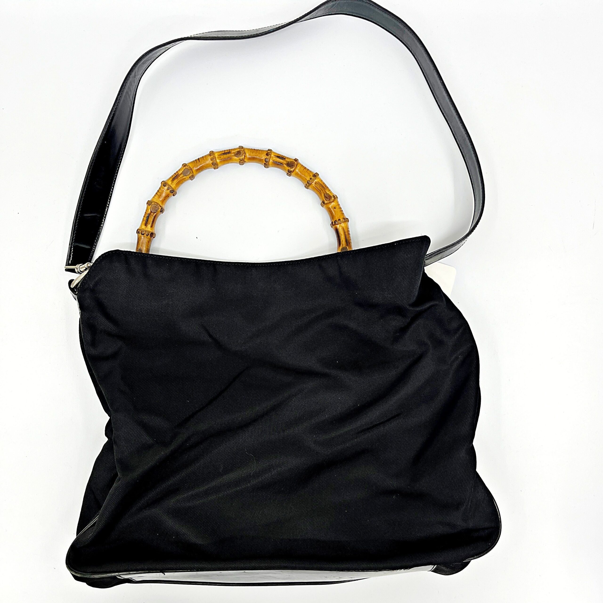 GUCCI Bamboo 2-way Tote Bag Shoulder Bag Black gu5508bf