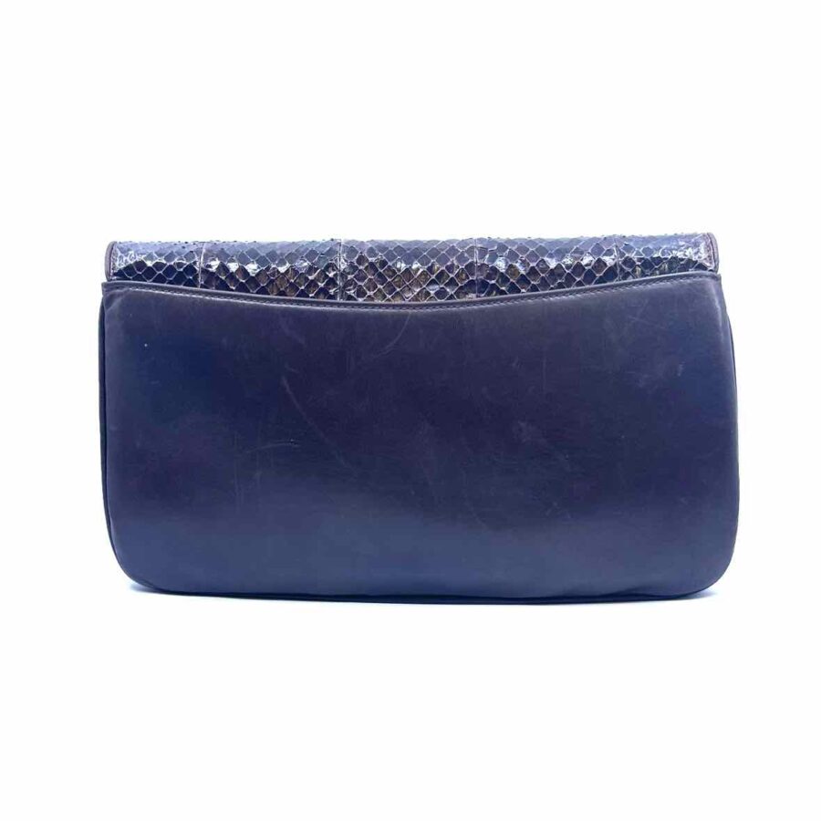 GUCCI Brown Leather Snakeskin Solid Handbag | Studio Nafay