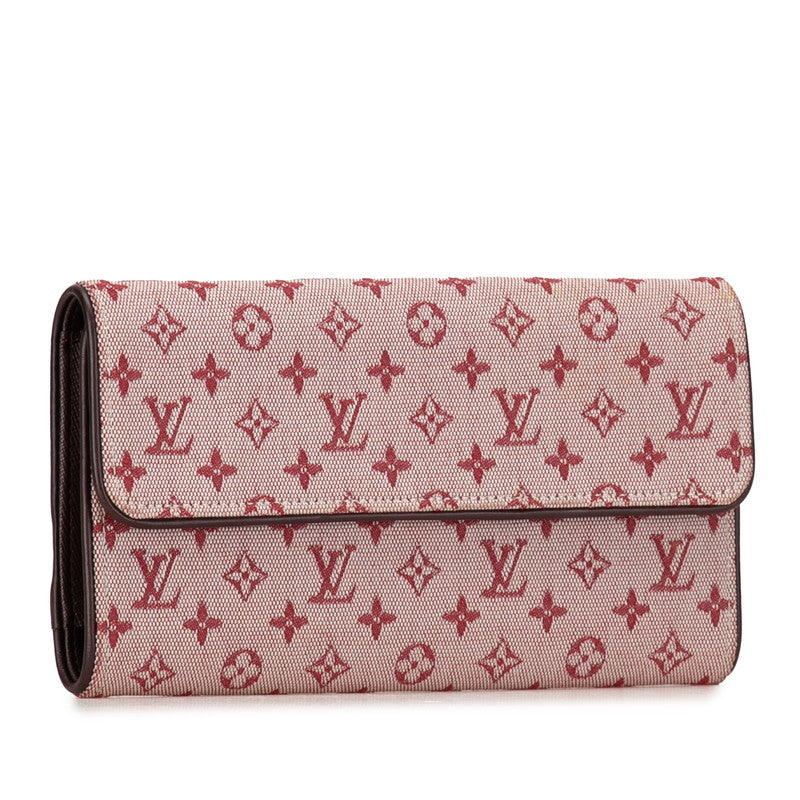Louis Vuitton Monogram Mini Portefeuille International Long Wallet Long Wallet Triple Pink Canvas LOUIS VUITTON