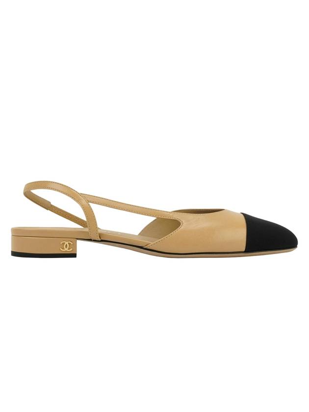 Slingbacks Goatskin Grosgrain & Beige Black Chanel | Studio Nafay