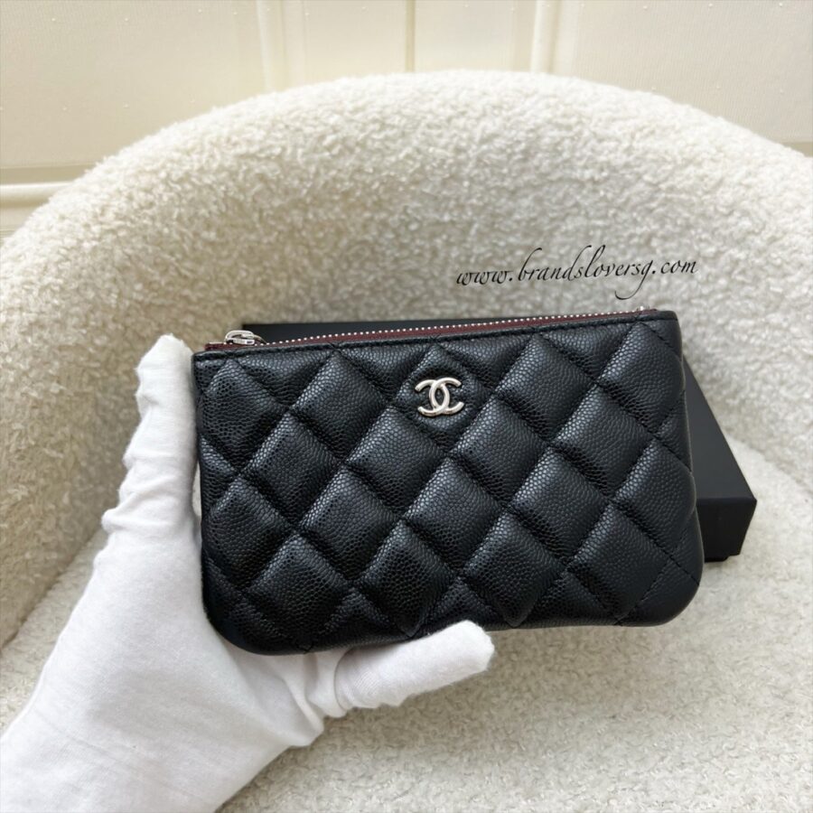 Chanel Mini O-Case / Pouch in Black Caviar and SHW (Model: ) Clutch | Studio Nafay