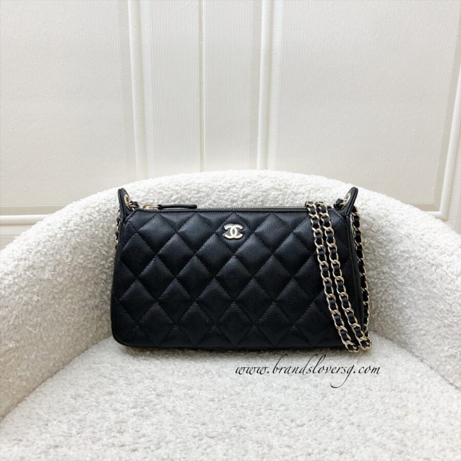[BN - Local Set - July ] Chanel 25A Clutch with Chain in Black Caviar GHW (Model: ) | Studio Nafay