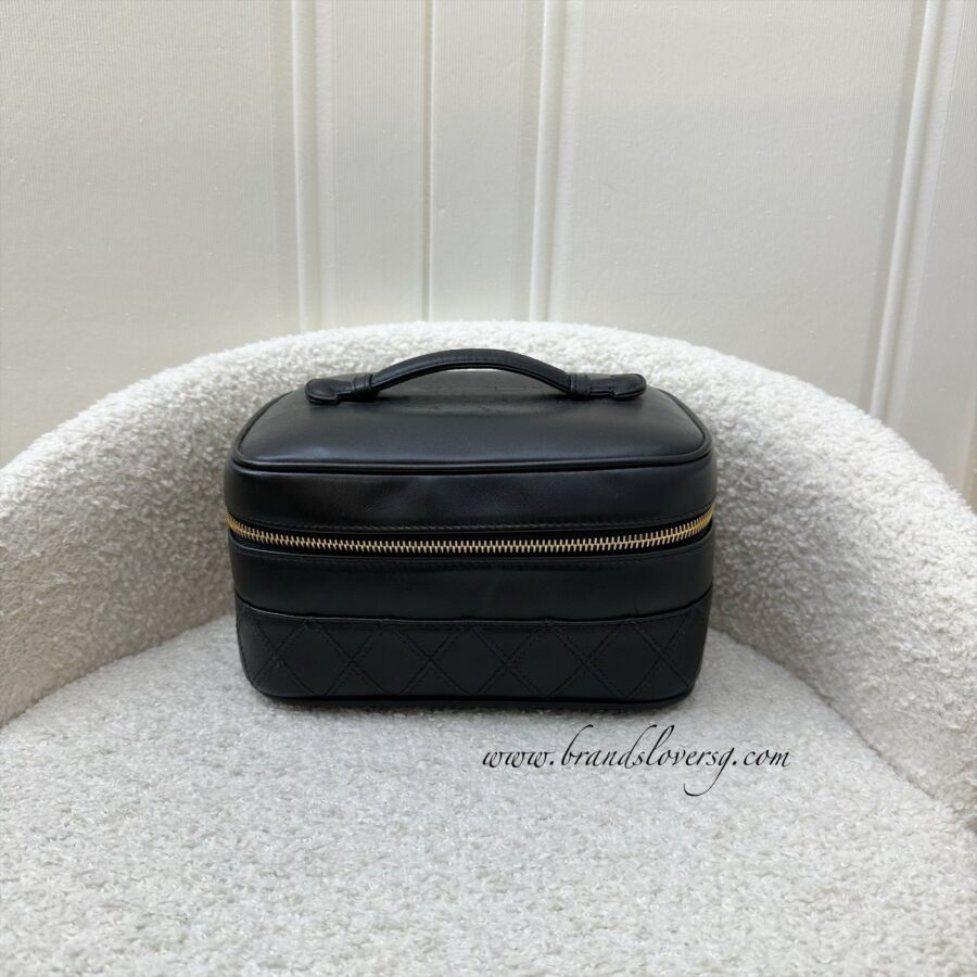 Chanel Travel Vanity Bag in Black Lambskin 24K GHW | Studio Nafay