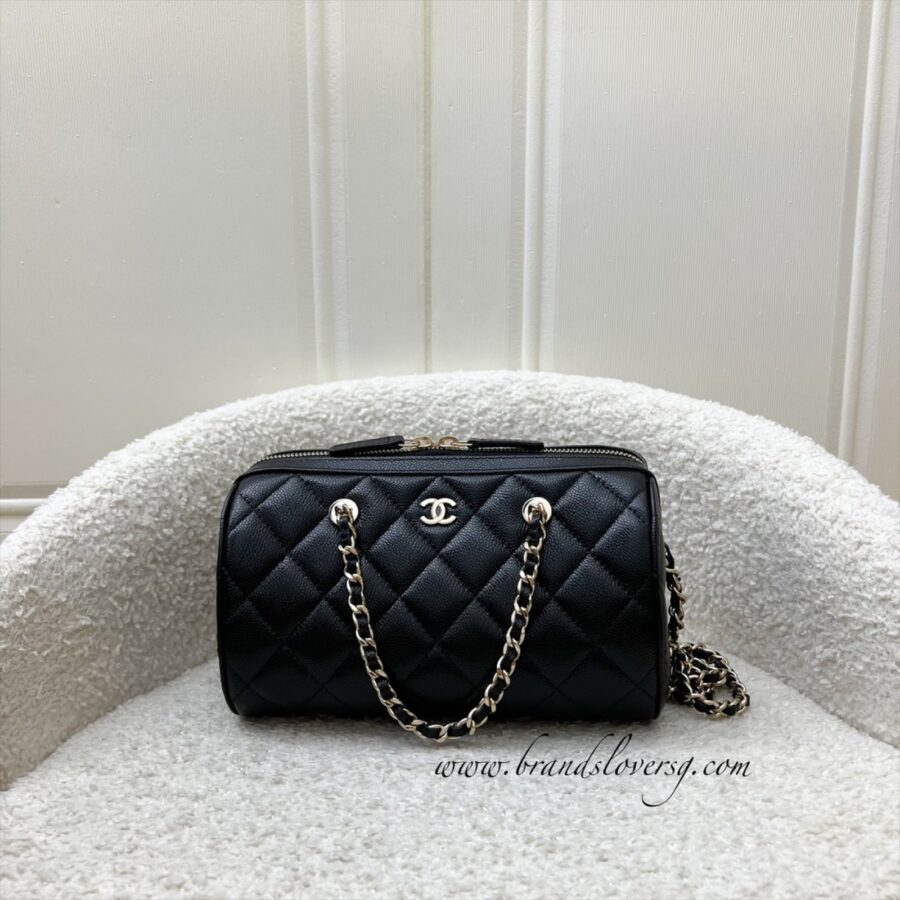 Chanel 25P Bowling Bag in Black Caviar and LGHW (Model: ) | Studio Nafay
