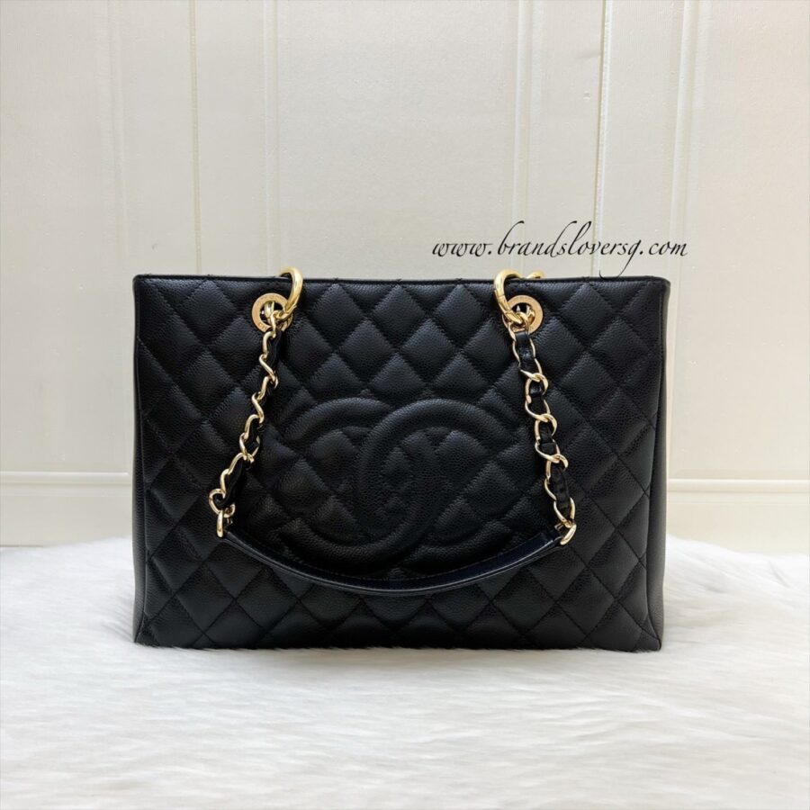 Chanel Grand Shopping Tote GST in Black Caviar and GHW | Studio Nafay