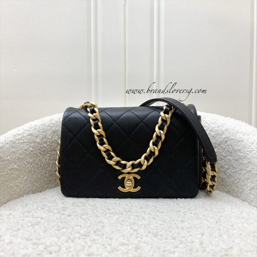 Chanel Seasonal Full Flap Bag in Black Caviar and AGHW (Model: ) | Studio Nafay