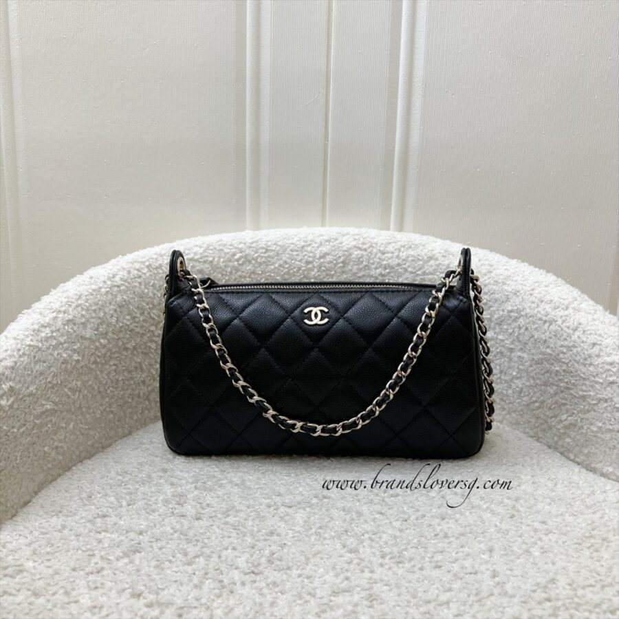 [Local Set - July ] Chanel 25A Clutch with Chain in Black Caviar GHW (Model: ) | Studio Nafay