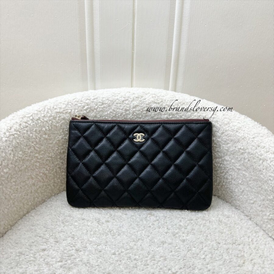 Chanel Classic Small O-Case Pouch in Black Caviar and LGHW (Model: ) Clutch | Studio Nafay