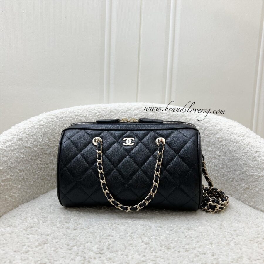 [Local Full Set - Oct ] Chanel 25K / 25P Bowling Bag in Black Caviar and LGHW (Model: ) | Studio Nafay