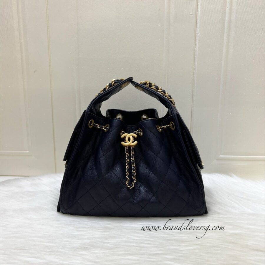 Chanel 25 Small Hobo Bag in 25S Navy Caviar and AGHW (Model: ) | Studio Nafay