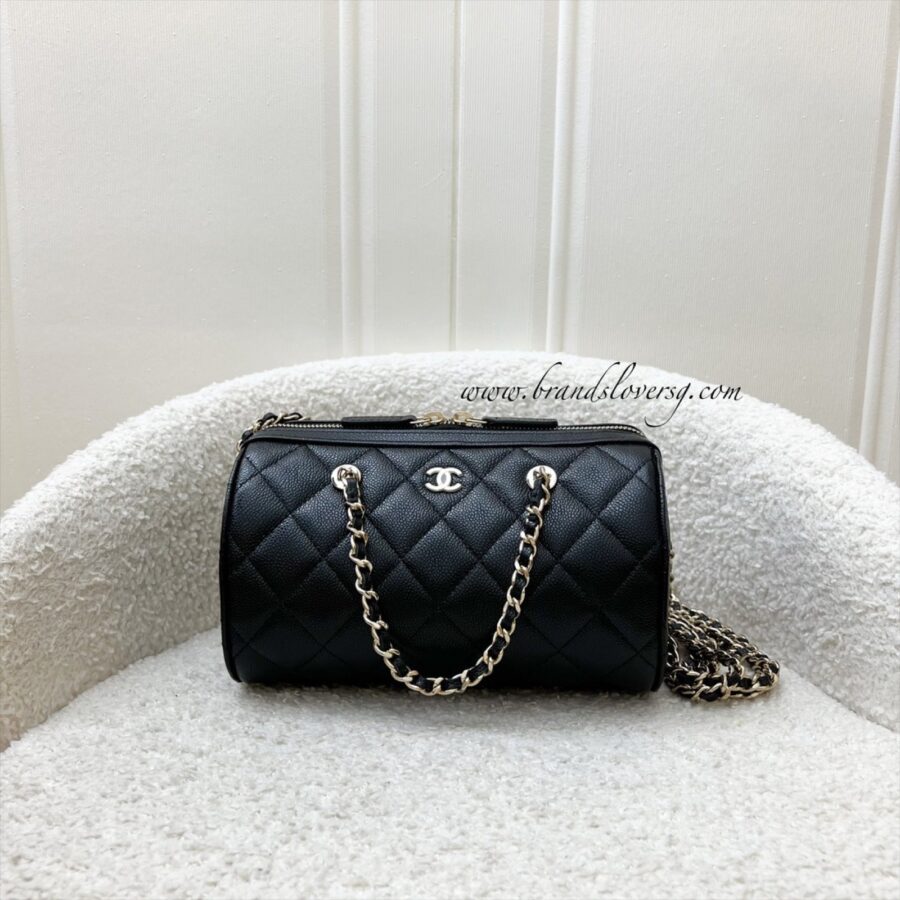 [Brand New - Local Set - ] Chanel 25P Bowling Bag in Black Caviar and LGHW (Model: ) | Studio Nafay