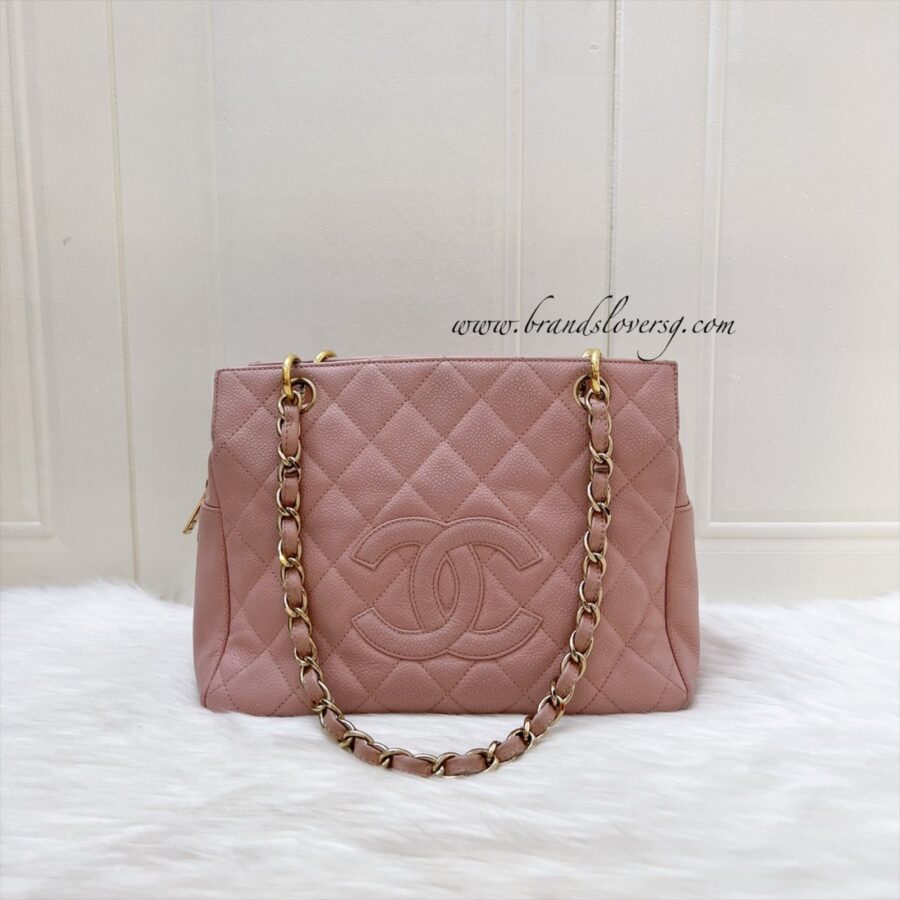 Chanel Petite Timeless Tote PTT in Sakura Pink Caviar and GHW | Studio Nafay