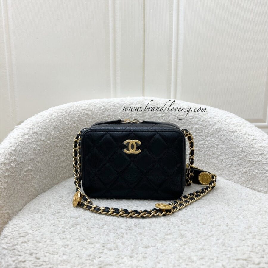 Chanel Twist Your Buttons Mini Camera Bag in Black Caviar and AGHW (Model: ) | Studio Nafay