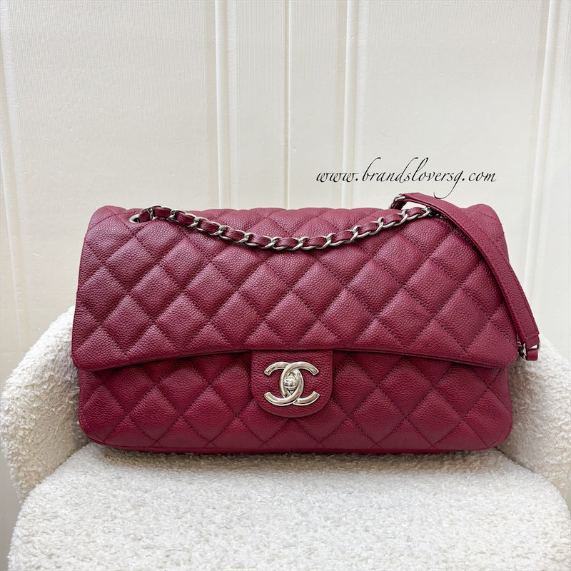 Chanel Easy Caviar Jumbo Flap Bag in Dark Red Caviar and SHW (Model: ) | Studio Nafay