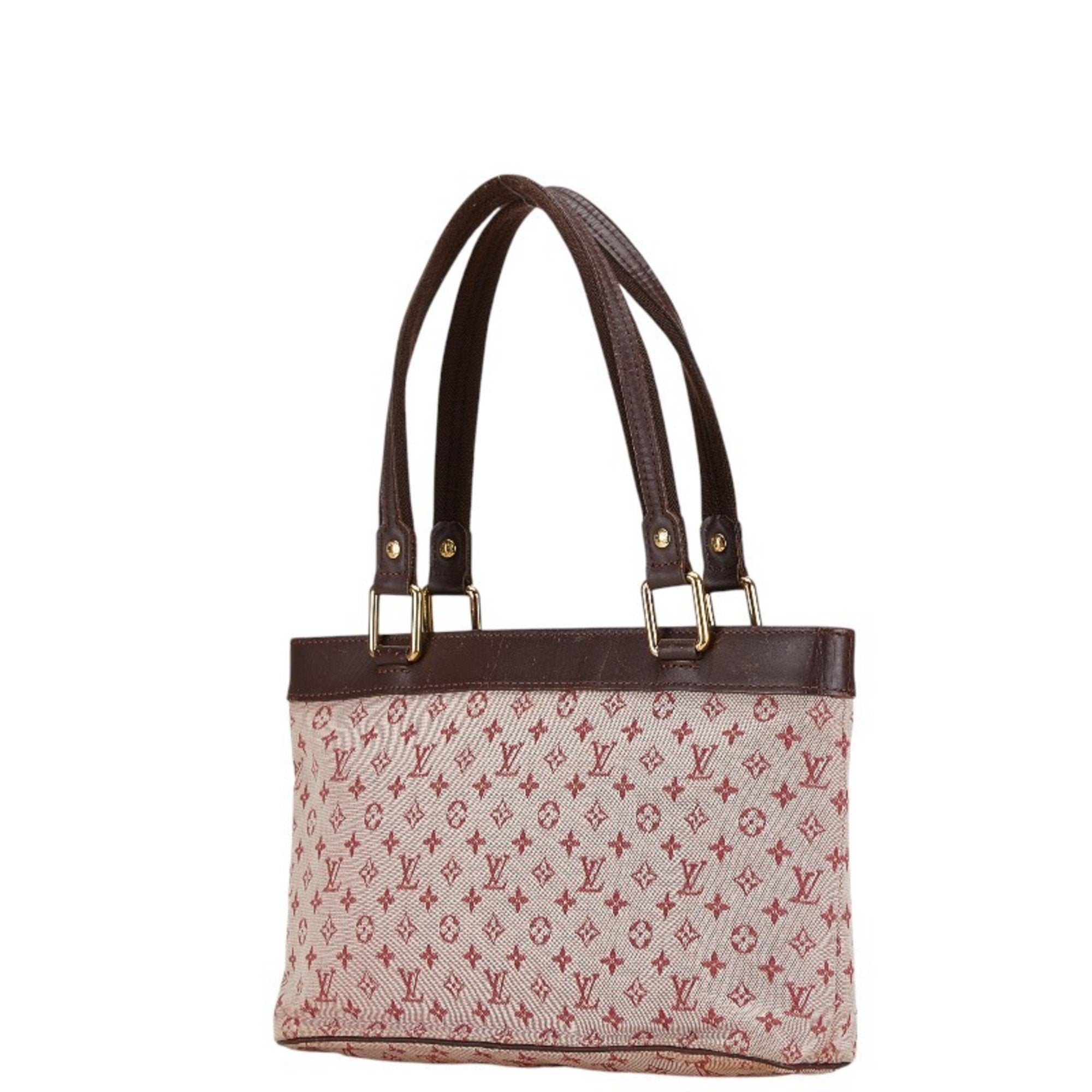 Louis Vuitton Cerise Color Canvas Leather Handbag