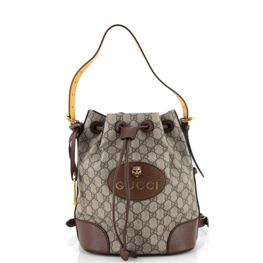 Neo Drawstring Bucket Backpack GG Coated Canvas Mini | Studio Nafay
