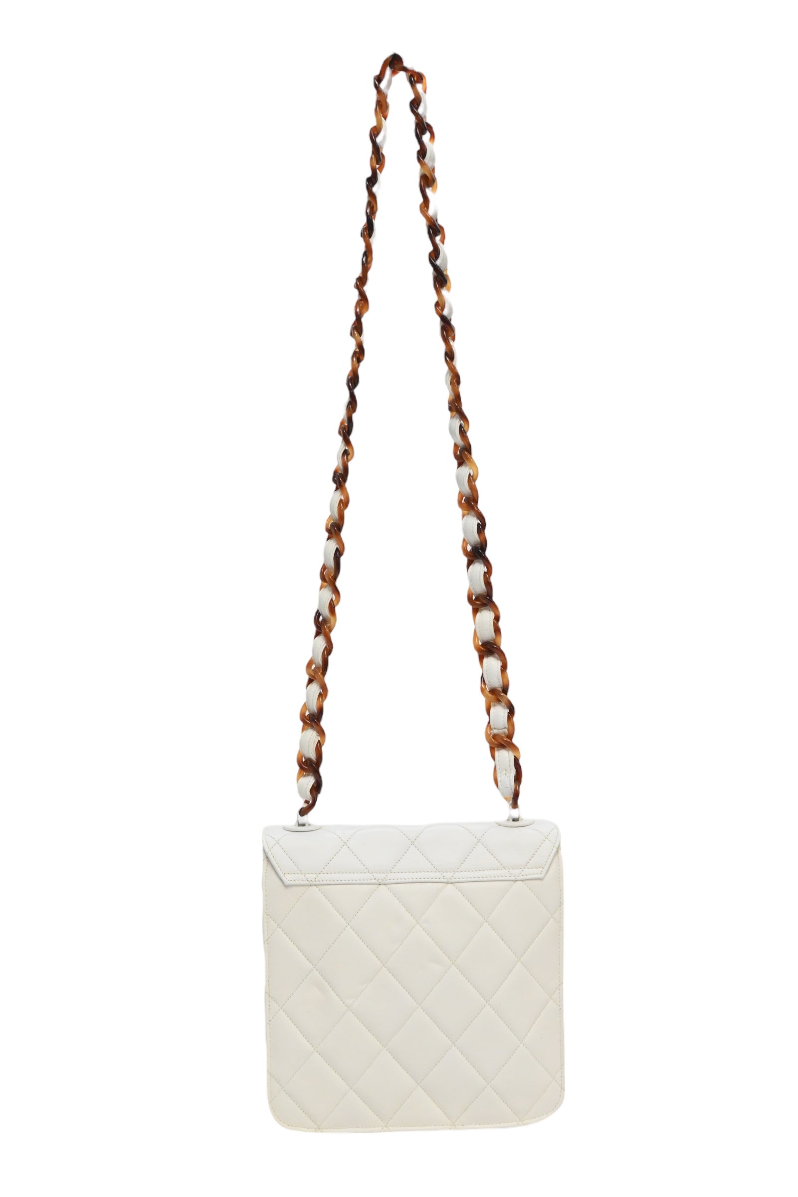 Chanel Leather White Crossbody Bag Style 3