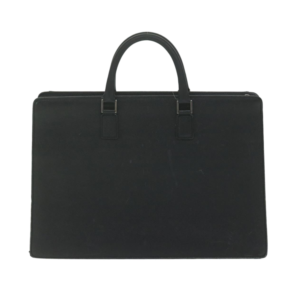 Burberry Briefcase Leather Black Auth Ep2580