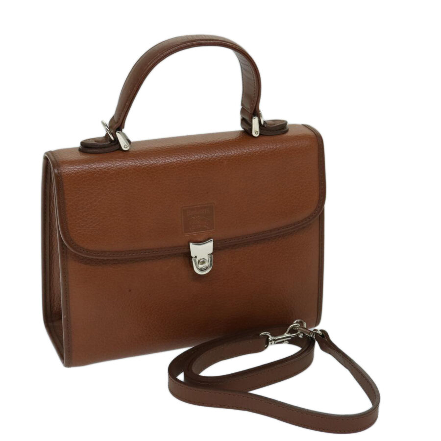 BURBERRYSs Hand Bag Leather 2way Brown Auth ep3762 | Studio Nafay