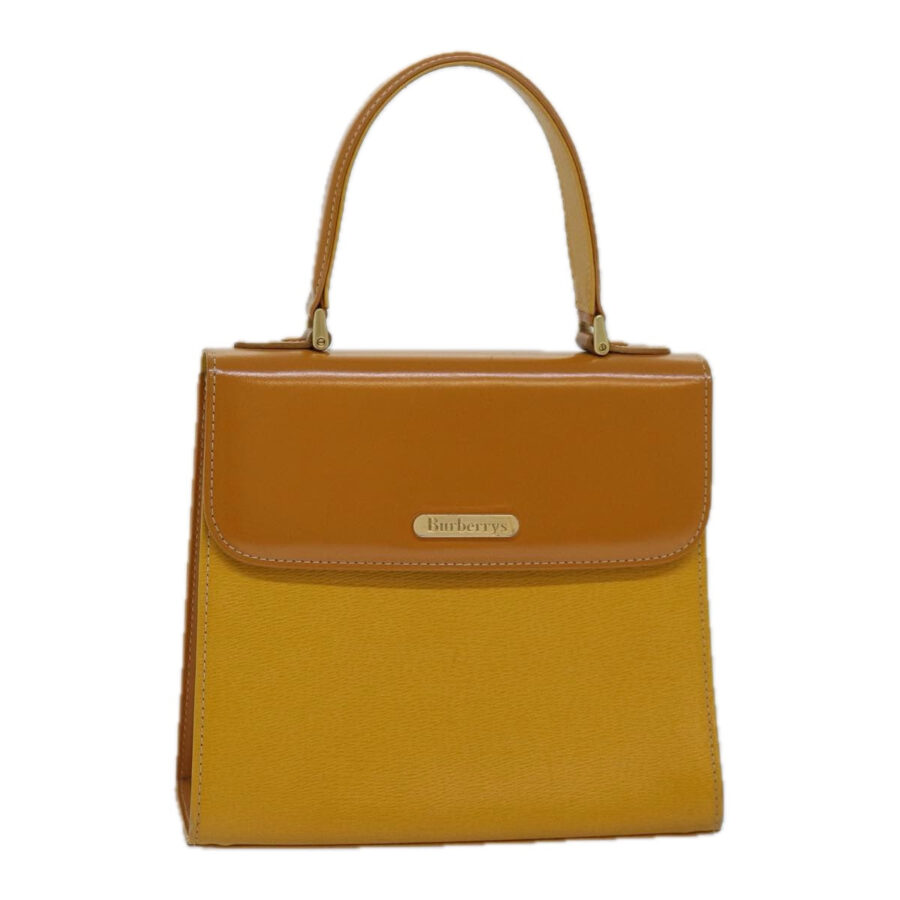 BurberrySs Hand Bag Leather Yellow Auth ep4711 | Studio Nafay