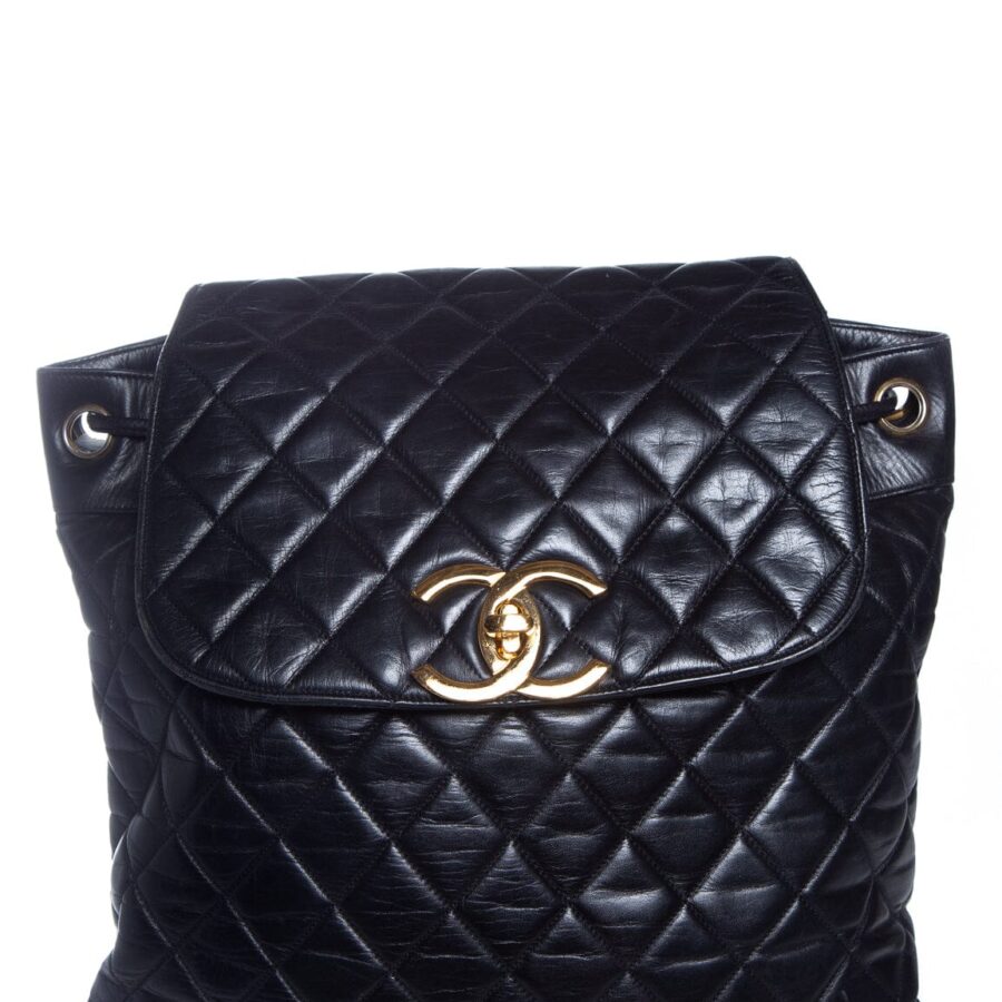 Chanel /91 Black Quilted Backpack | Studio Nafay