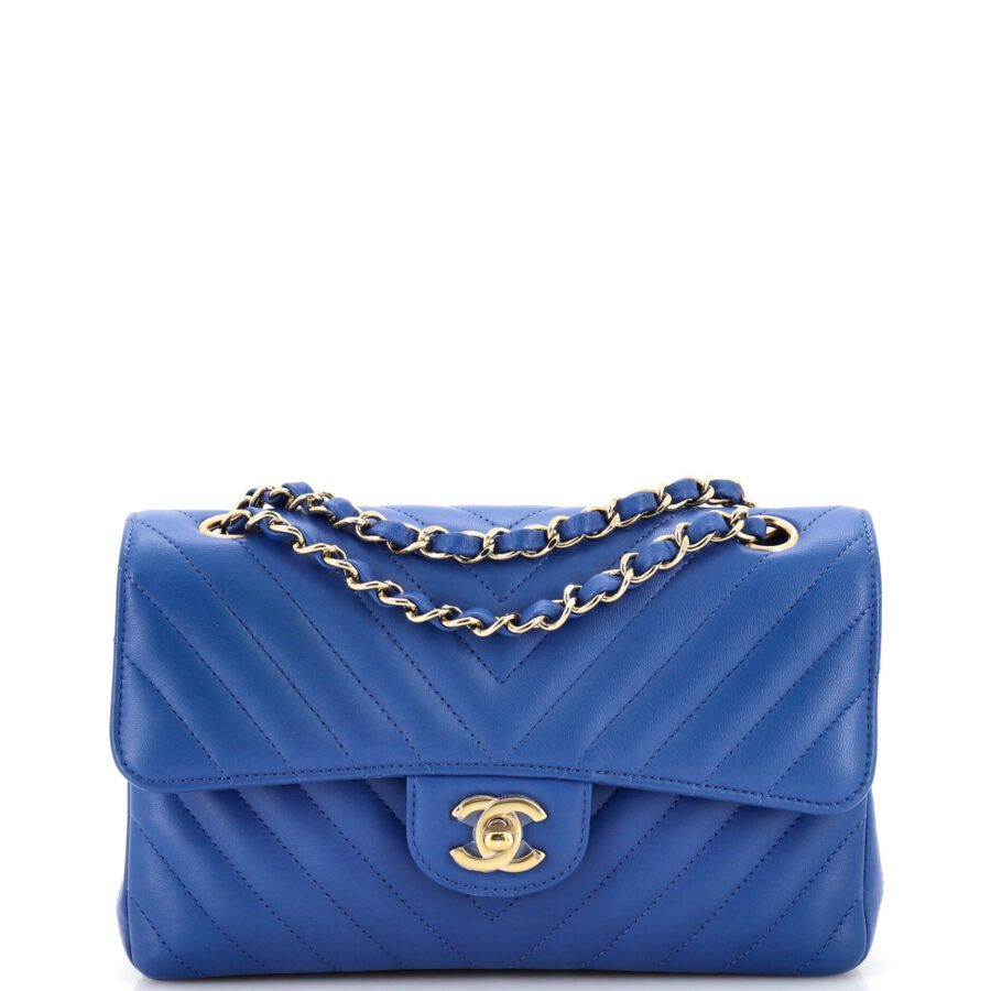 CHANEL Classic Double Flap Bag Chevron Lambskin Small | Studio Nafay