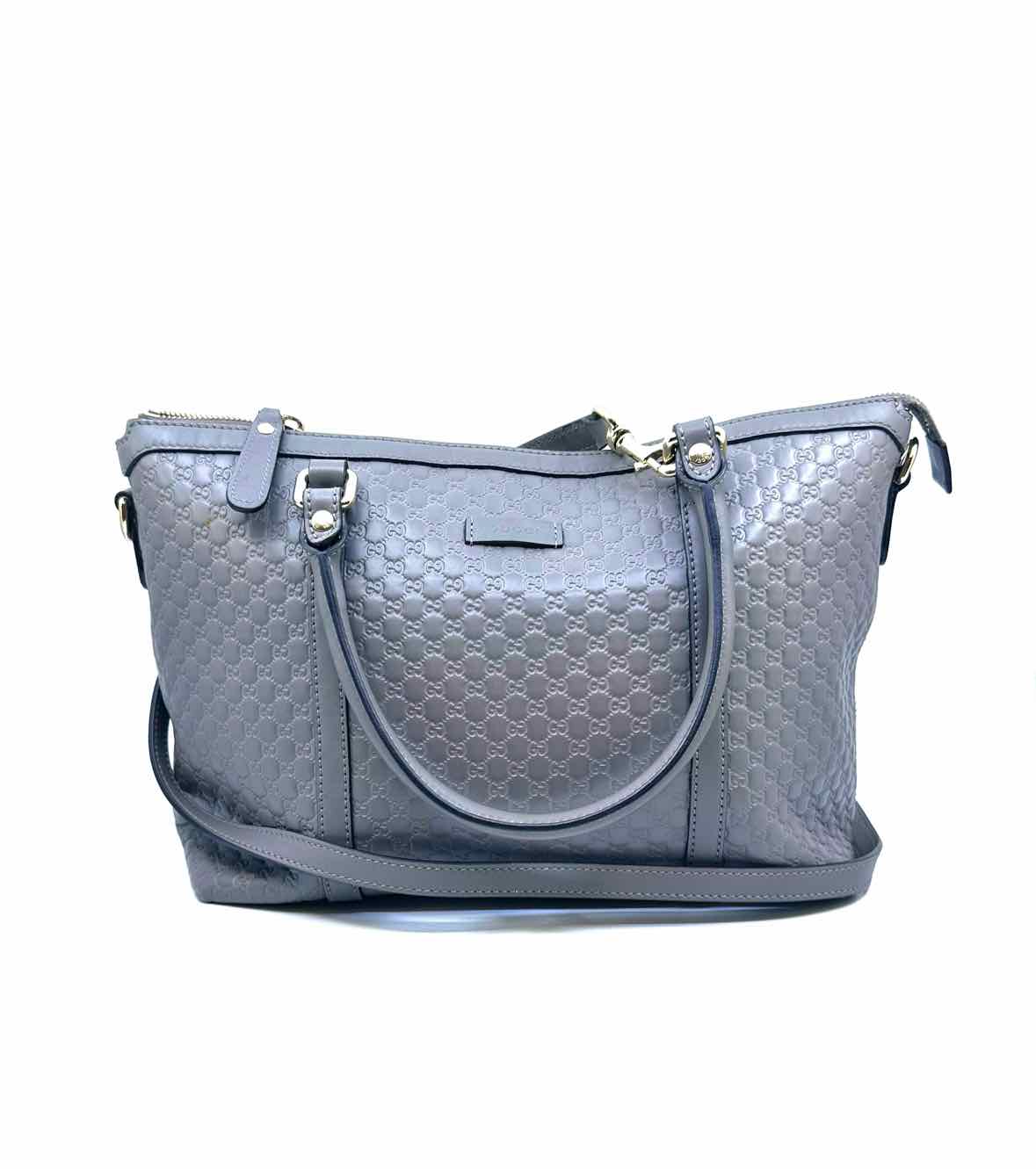 GUCCI Guccissima Continental Grey Leather Monogram Handbag