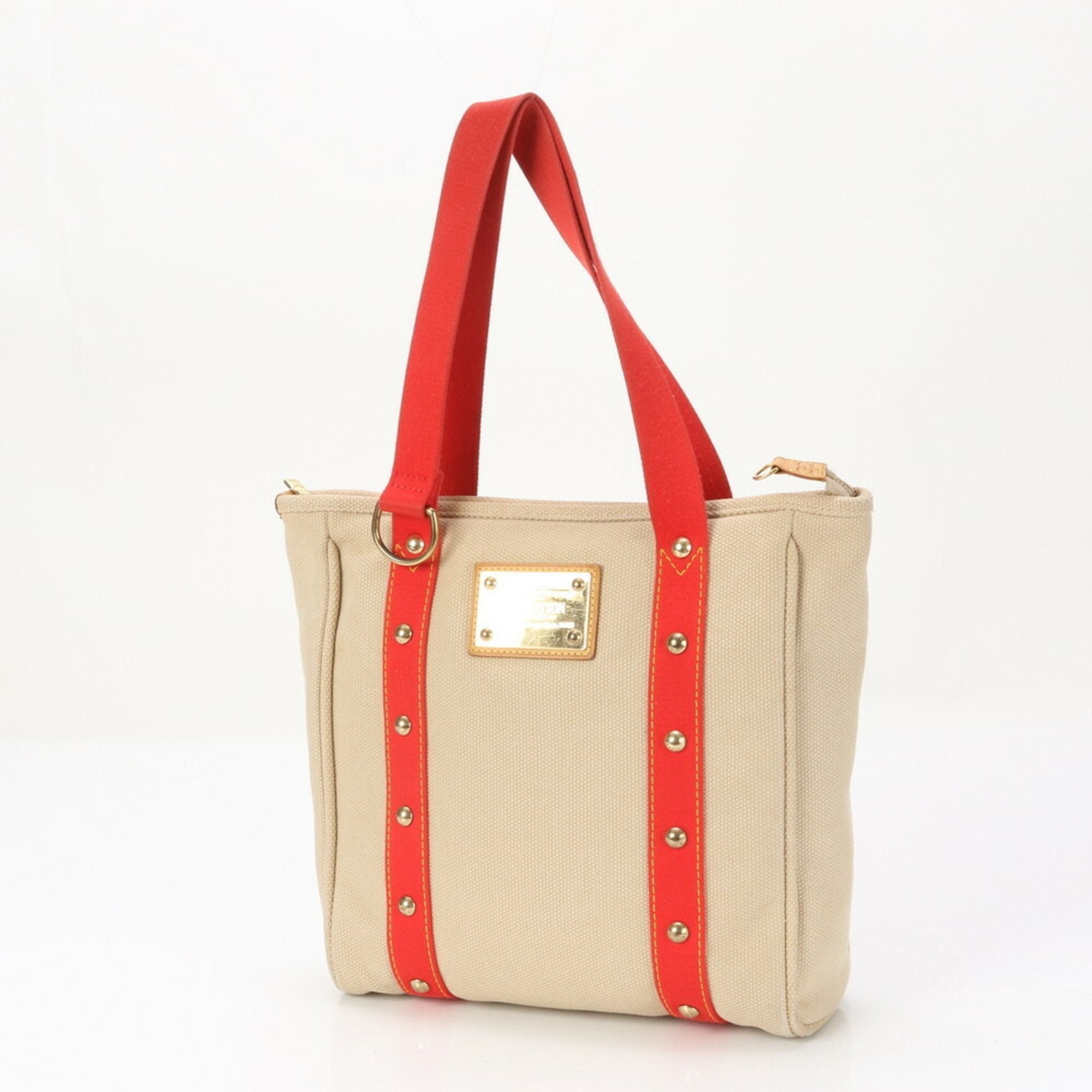 Louis Vuitton Antigua Leather Canvas Handbag