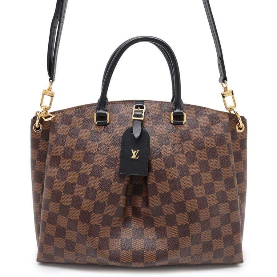 Louis Vuitton Damier Canvas Ebene Noir Damier Canvas Shoulder Bag Tote Bag | Studio Nafay