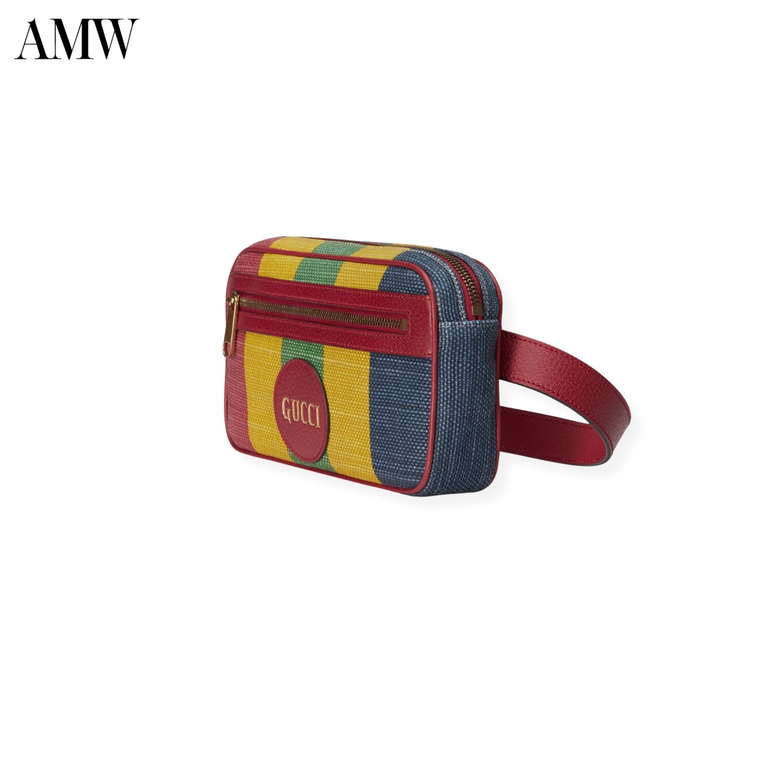 GUCCI Baiadera Stripe Canvas Belt Bag