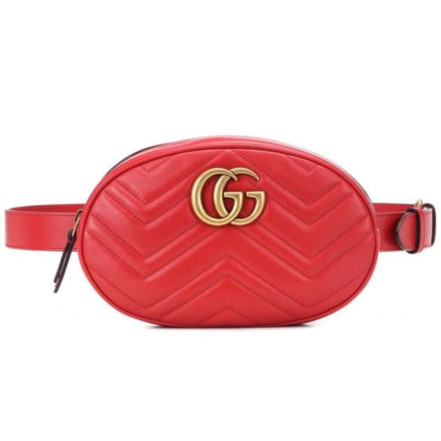 Gucci GG Marmont Belt Bag Matelasse Red | Studio Nafay