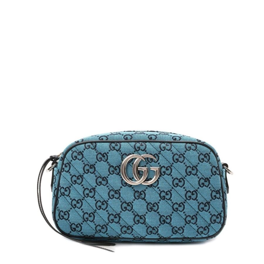 GG Marmont Quilted Crossbody Bag in Blue | Studio Nafay