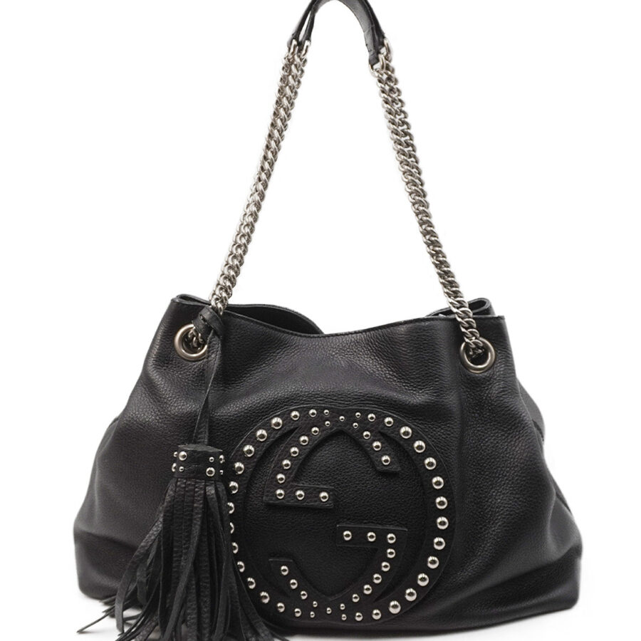 Medium Soho Shoulder Bag Black | Studio Nafay