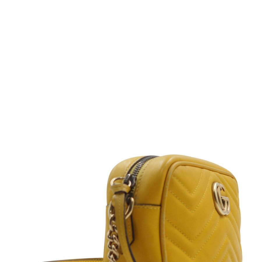 Mini GG Marmont Matelasse Camera Bag Yellow | Studio Nafay