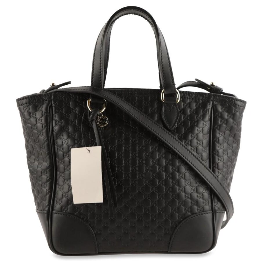 Gucci Small Bree Black Gg Leather Tote | Studio Nafay