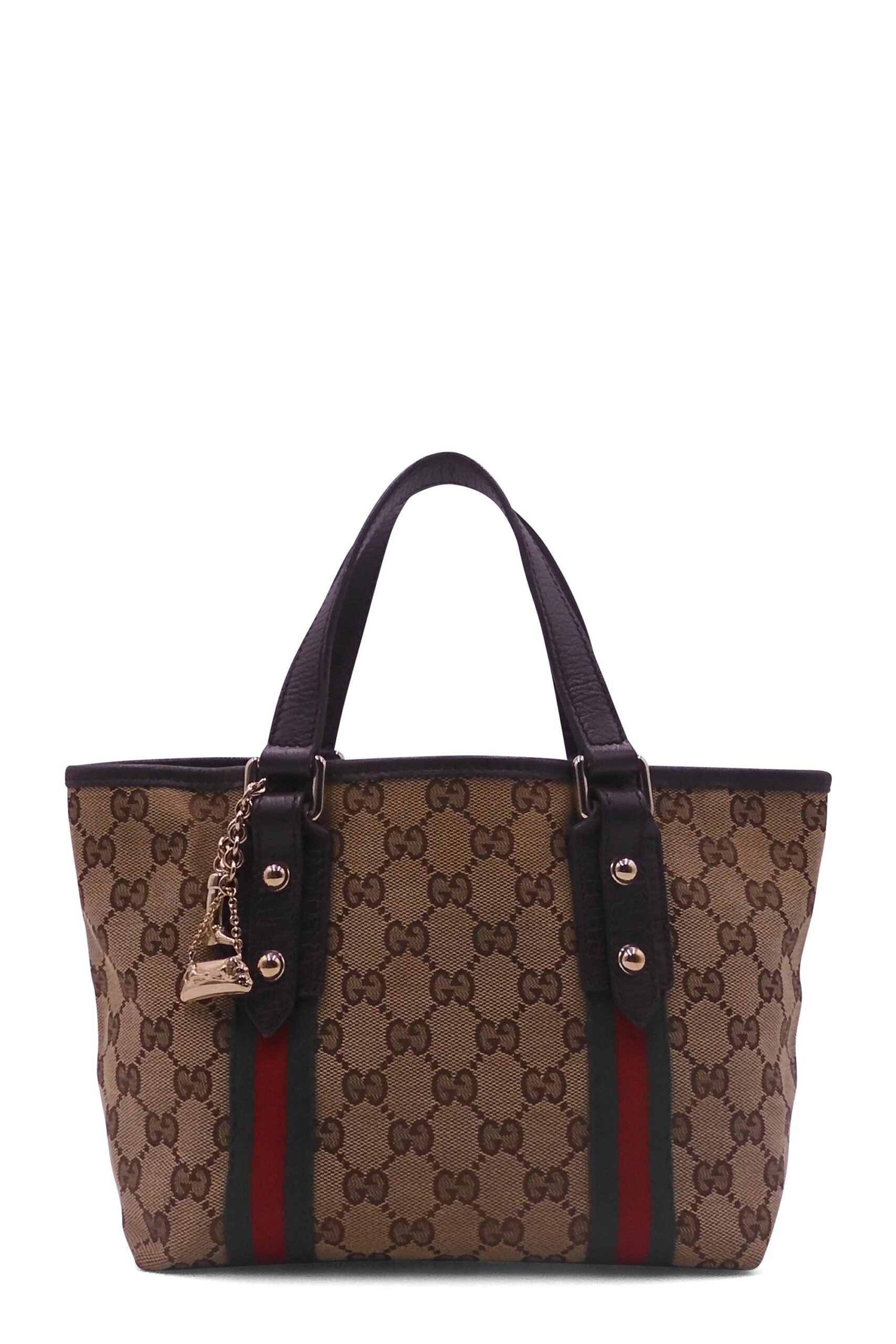 Small GG Canvas Jolicoeur Tote Brown