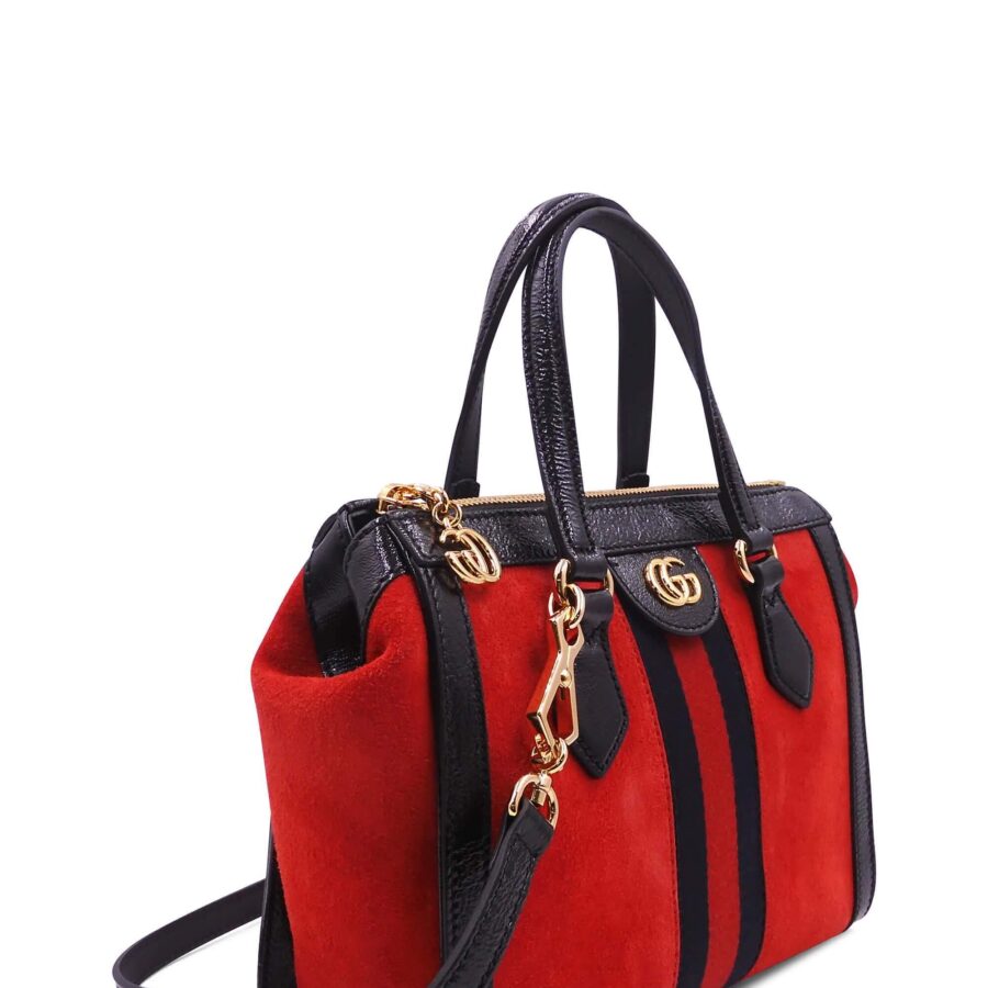 Small Ophidia GG Tote Red Black | Studio Nafay