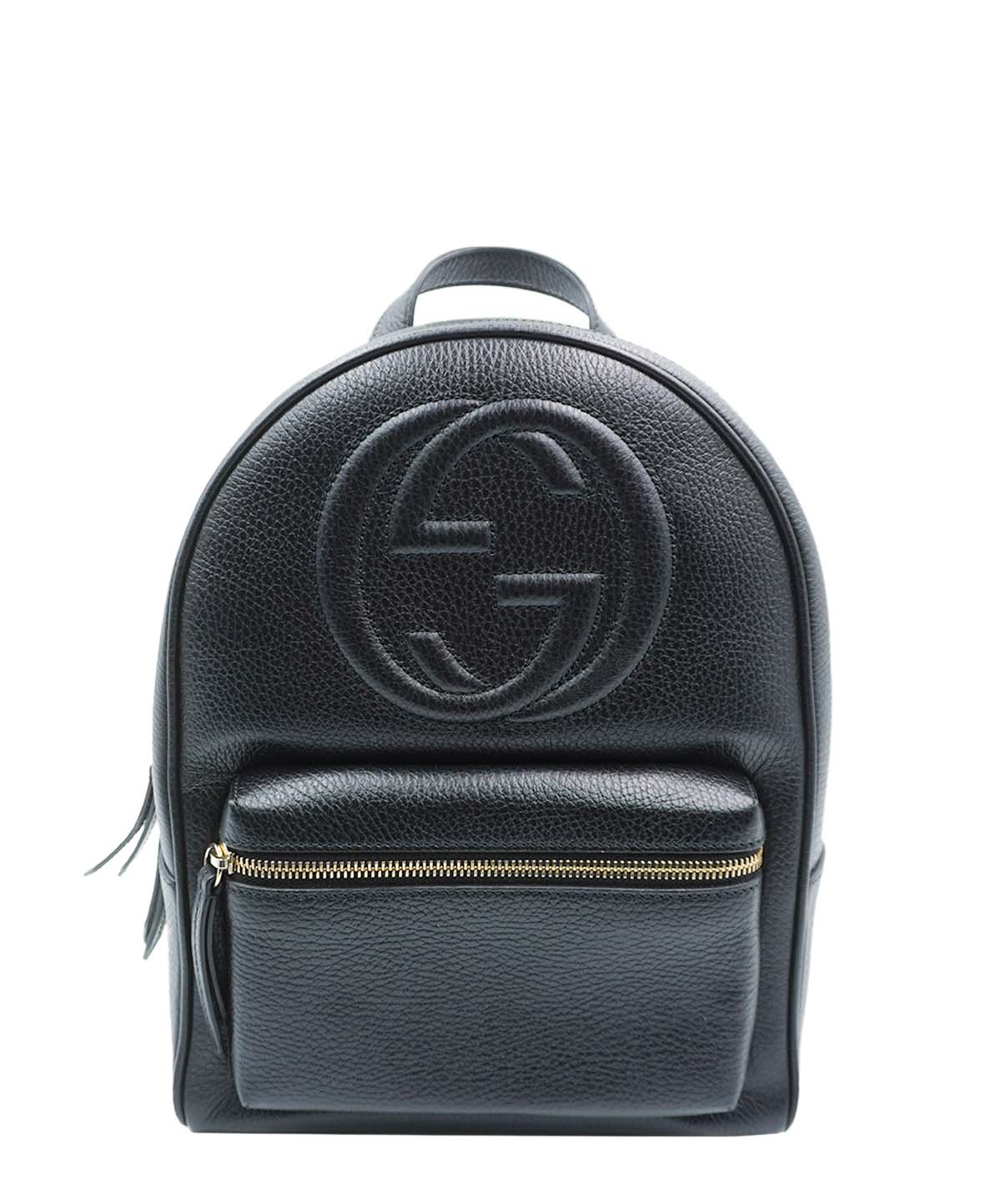 Soho Chain Backpack Leather Black