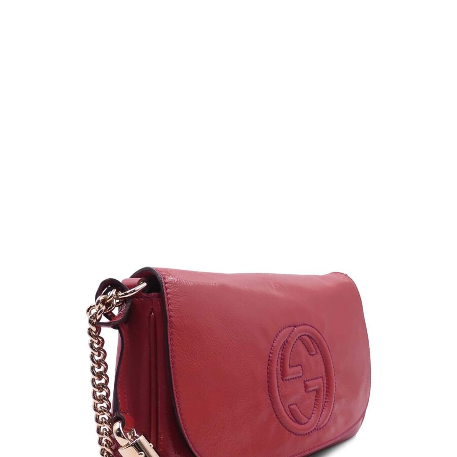 Soho Interlocking GG Flap Shoulder Bag Red | Studio Nafay