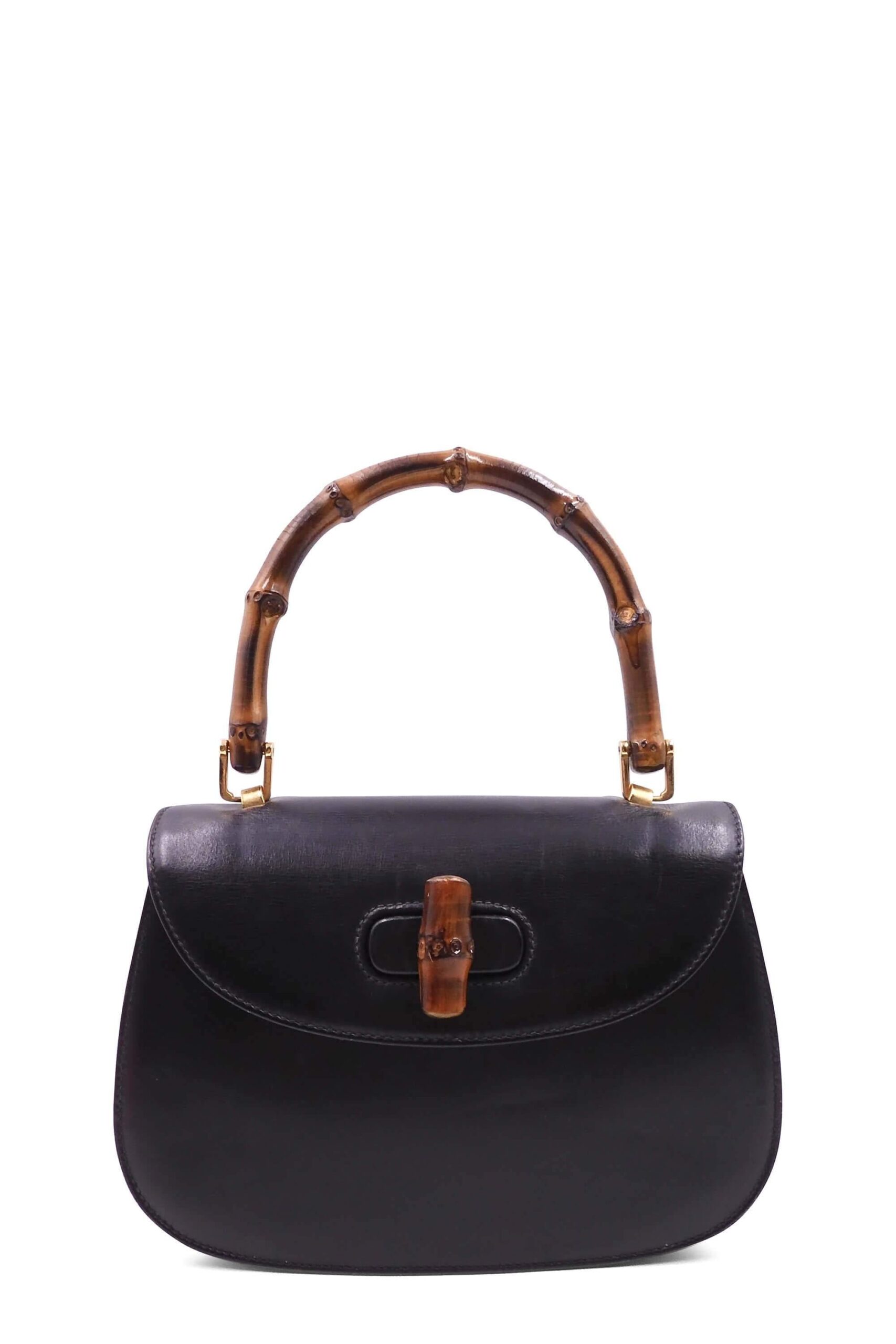 Bamboo Top Handle Bag Black