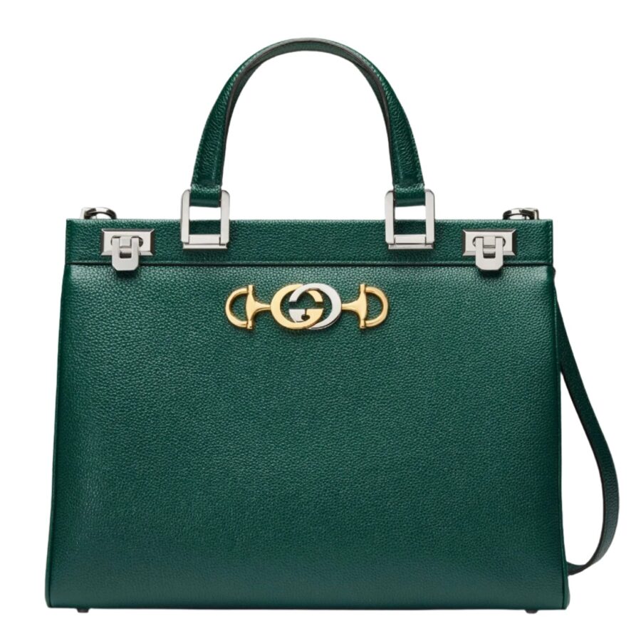 GUCCI Zumi Smooth Leather Medium Top Handle Bag | Studio Nafay
