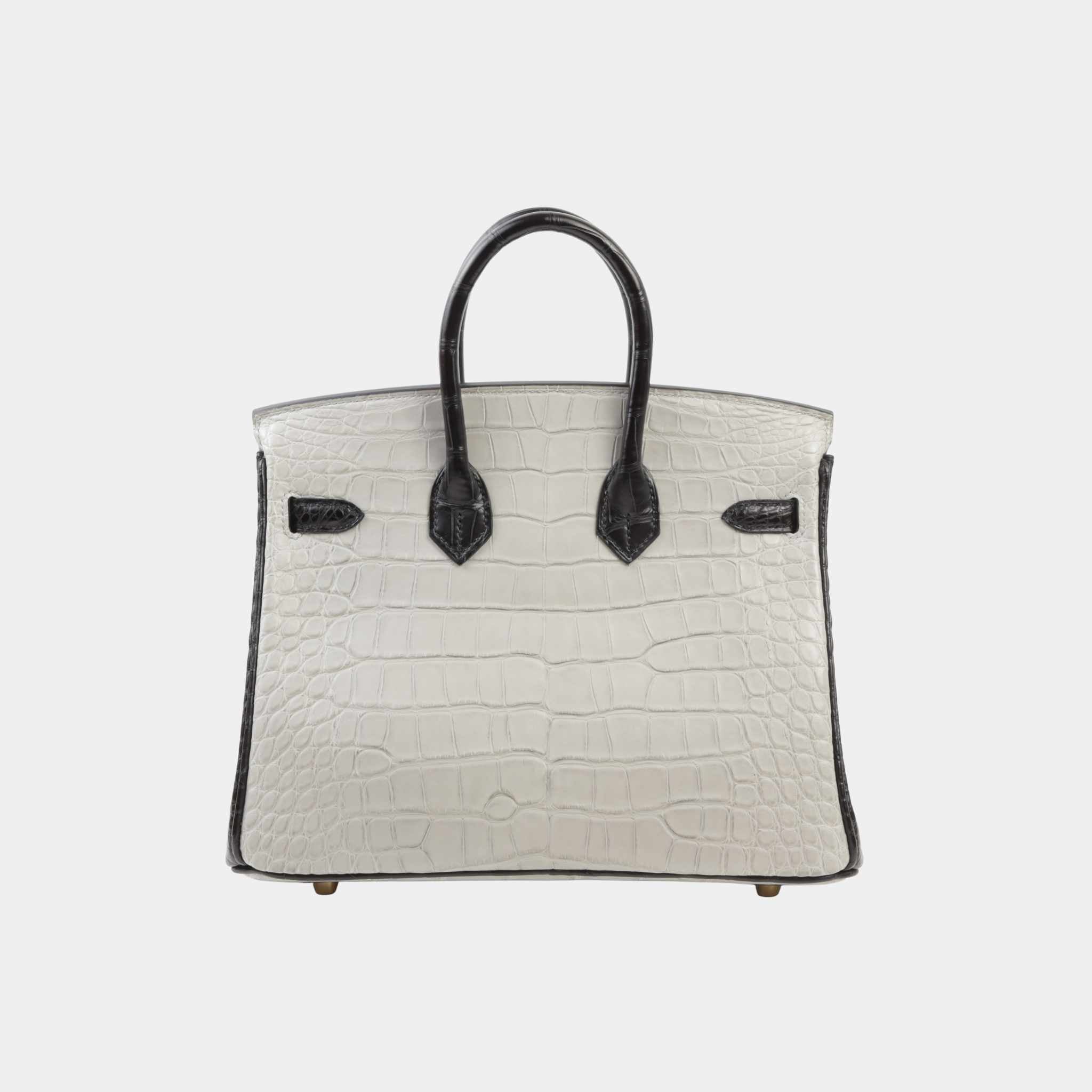 Birkin 25 HSS Matte Alligator Gris Perle/ Black GHW