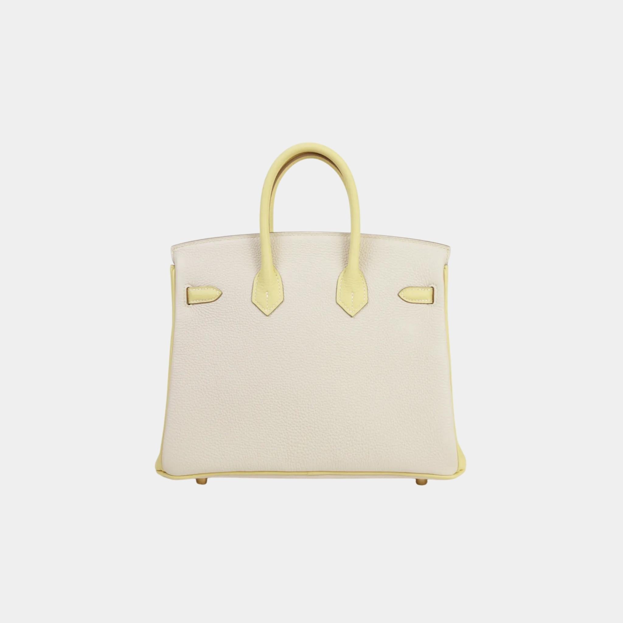 Birkin 25 HSS Togo Craie/ Jaune Poussin PBHW