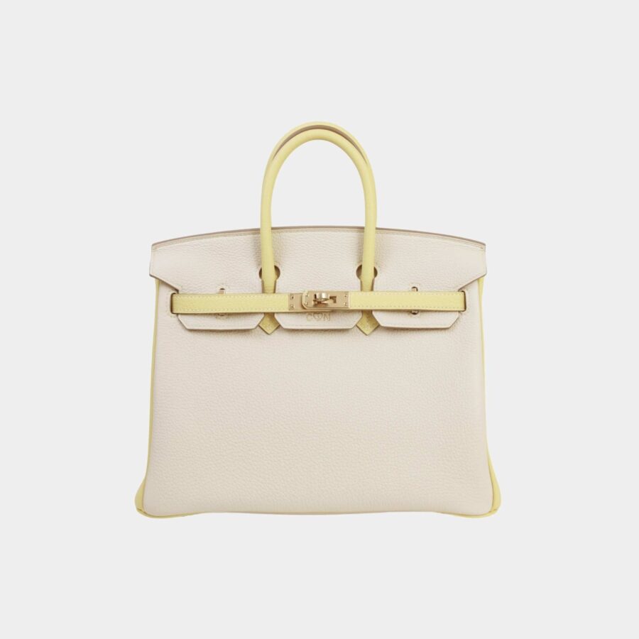 Birkin 25 HSS Togo Craie/ Jaune Poussin PBHW | Studio Nafay