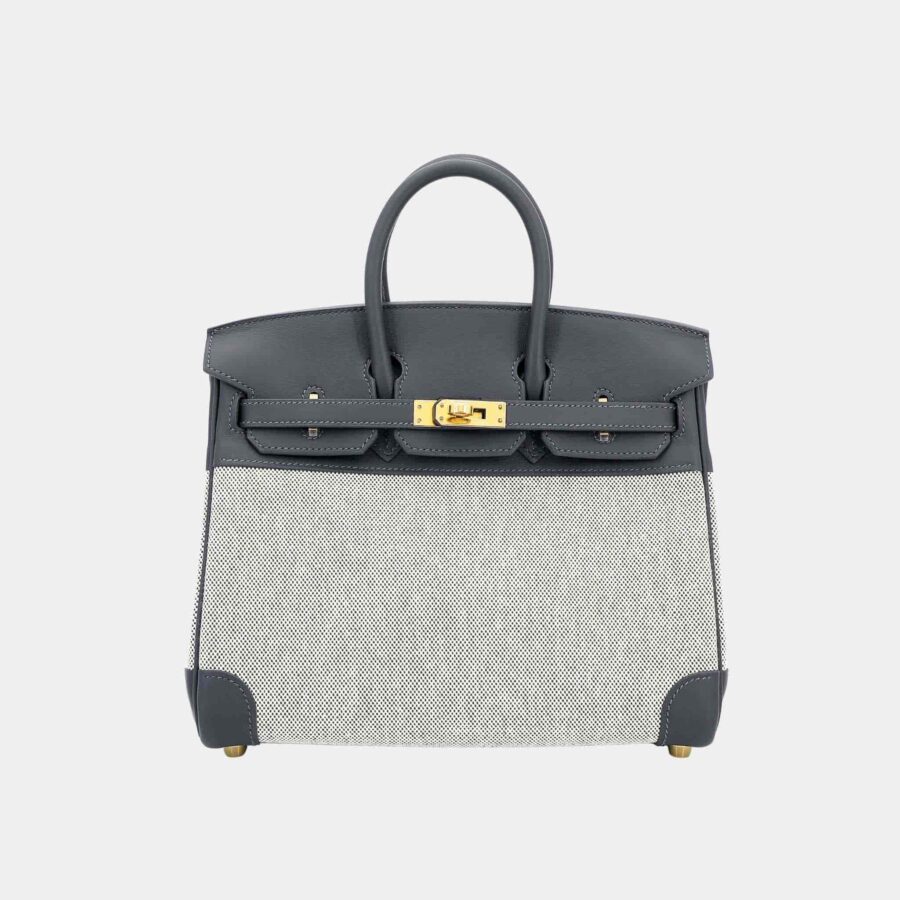 Birkin 25 Toile H Canvas-Swift Ardoise GHW | Studio Nafay