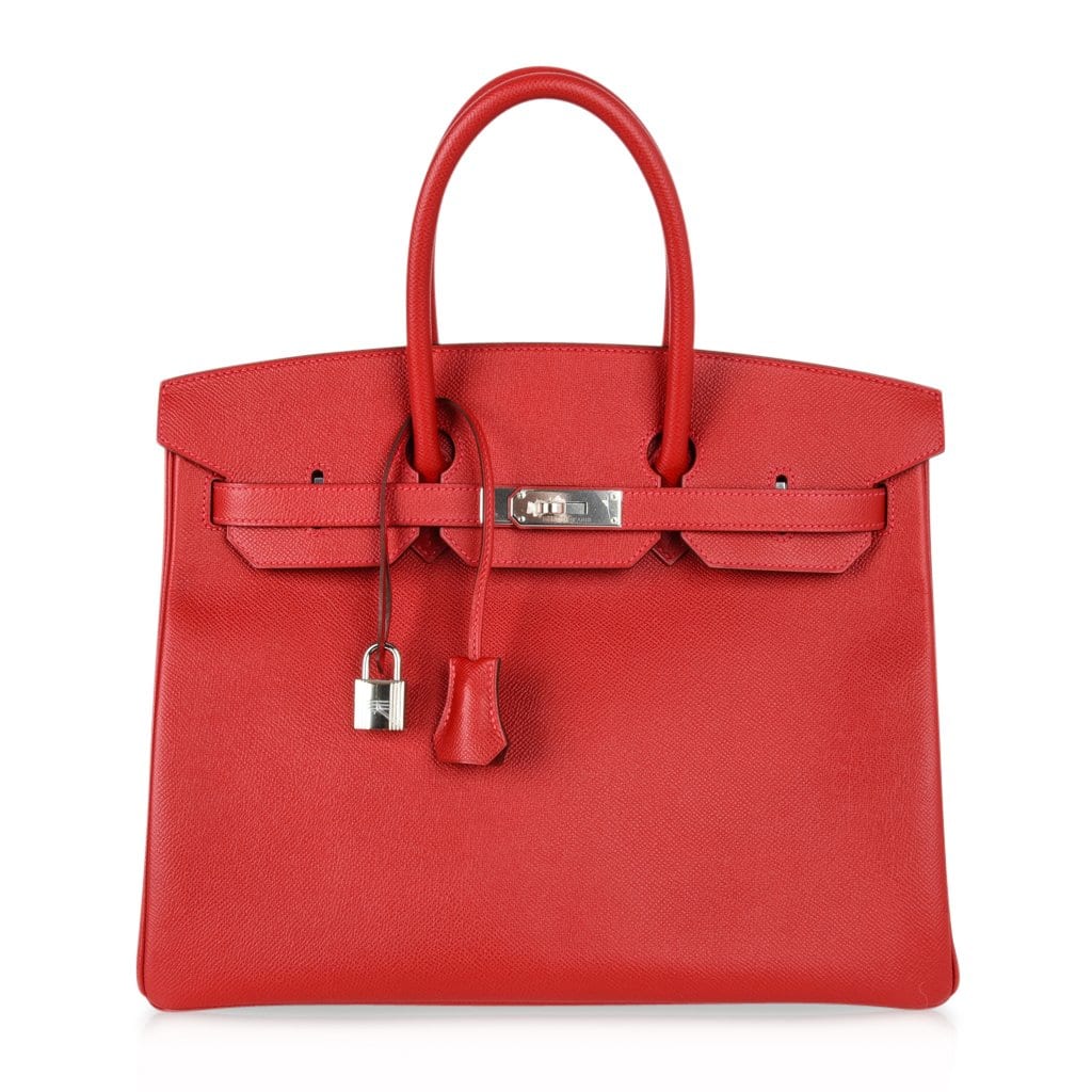 Hermes Birkin 35 Bag Rouge Casaque Lipstick Red Epsom Palladium new - Product Image 2