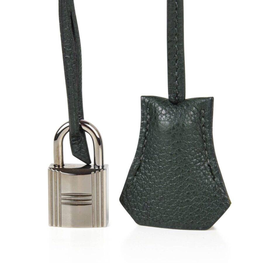 Hermes Birkin 35 Bag Vert Fonce Anis Piping Chartreuse Interior Ruthenium Togo | Studio Nafay