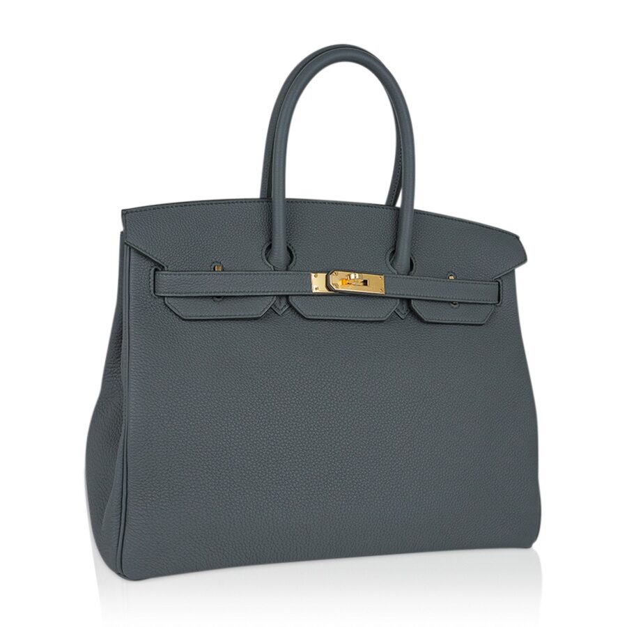 Hermes Birkin 35 Bag Vert Amande Togo Leather with Gold Hardware | Studio Nafay