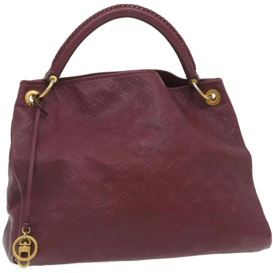 LOUIS VUITTON Monogram Empreinte Artsy MM Shoulder Bag Purple Auth hs786A | Studio Nafay